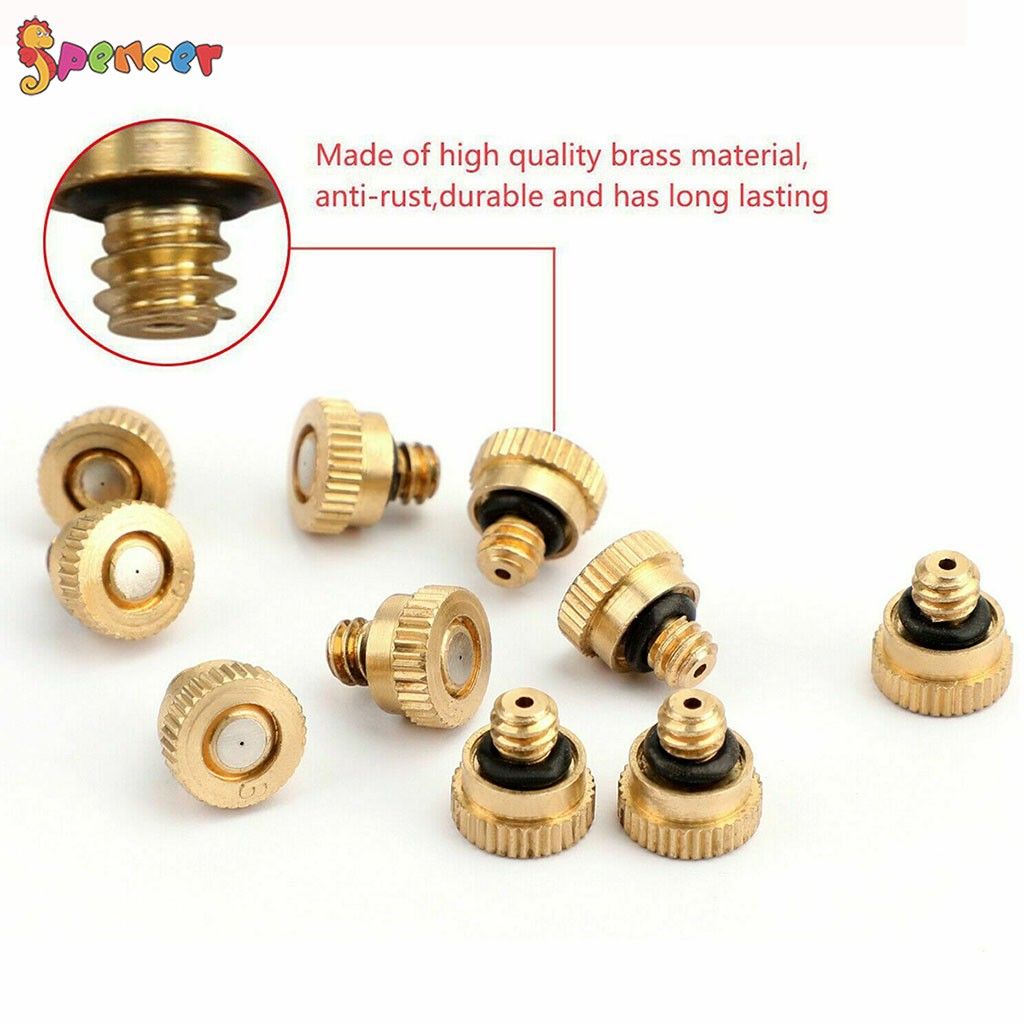 20/30Pcs Brass Misting Nozzles Water Mister Sprinkle Water Hose Nozzles for Cooling System 0.012