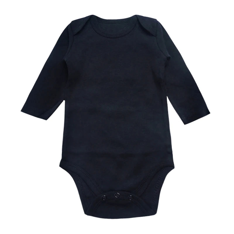 Baby Bodysuit Newborn Babies Clothes Long Sleeve Black Unisex 3 6 9 12 18 24 Months Baby Clothing