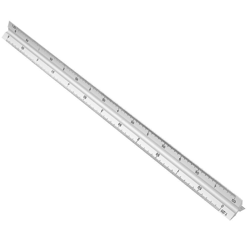 30cm Triangular Scale Ruler Aluminum Alloy Multifunctional Engineering Measuring Ruler