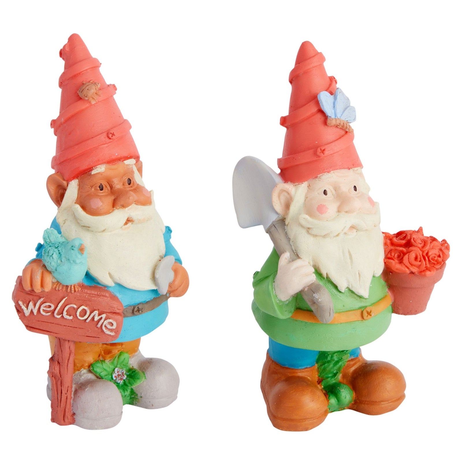 2-Pack Mini Paint Your Own Garden Gnome Statues, Blank Ceramics to Paint, Unpainted DIY Arts and Crafts Ceramic Figurines for Kids and Adults, Funny Lawn Decor, 5 in