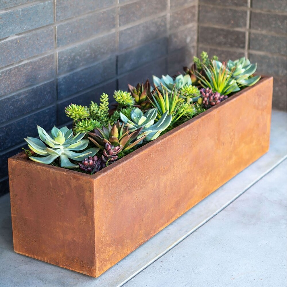 Corten Steel Window Box Planter