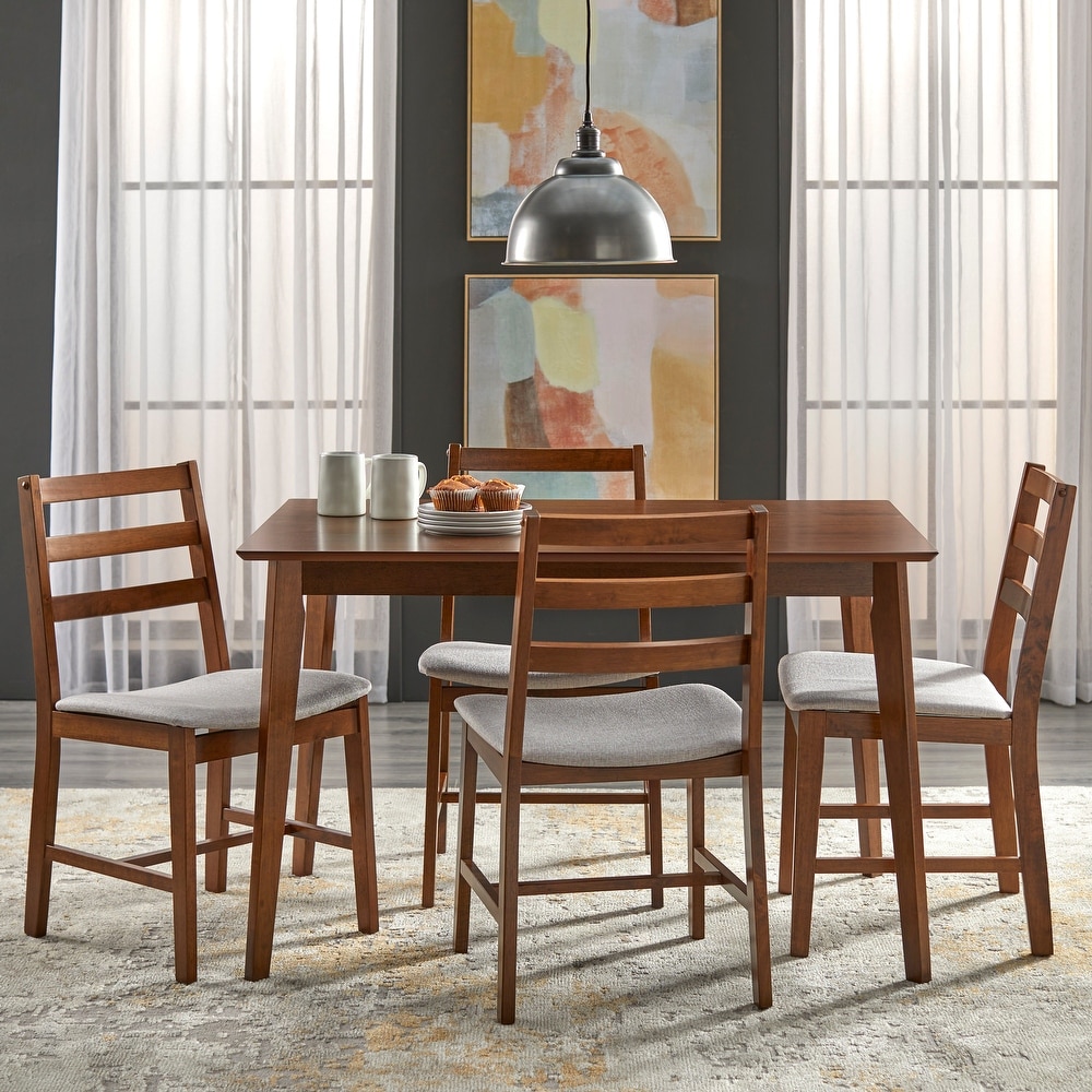 Simple Living Charlie Mid Century Rubberwood 5 piece Dining Set