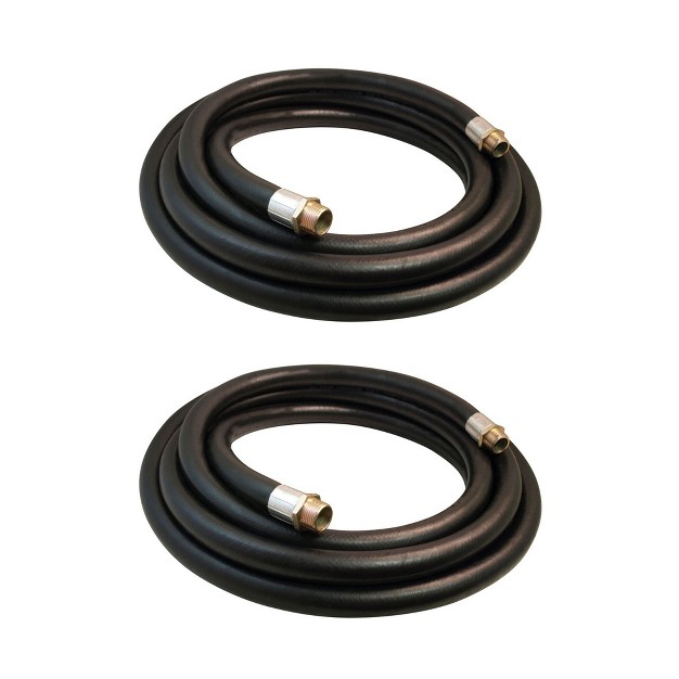 Apache 98108555 1 Inch Diameter 14 Foot Length Farm Fuel Gasoline Oil Diesel Tractor Transfer Hose Black 2 Pack