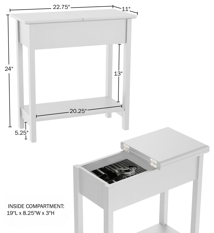 Flip Top Console Table   Transitional   Side Tables And End Tables   by Trademark Global  Houzz