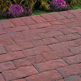 Pavestone Clayton 7 in. L x 3.5 in. W x 1.77 in. H RedCharcoal Concrete Paver (840-Pieces142.8 sq. ft.Pallet) 11019588