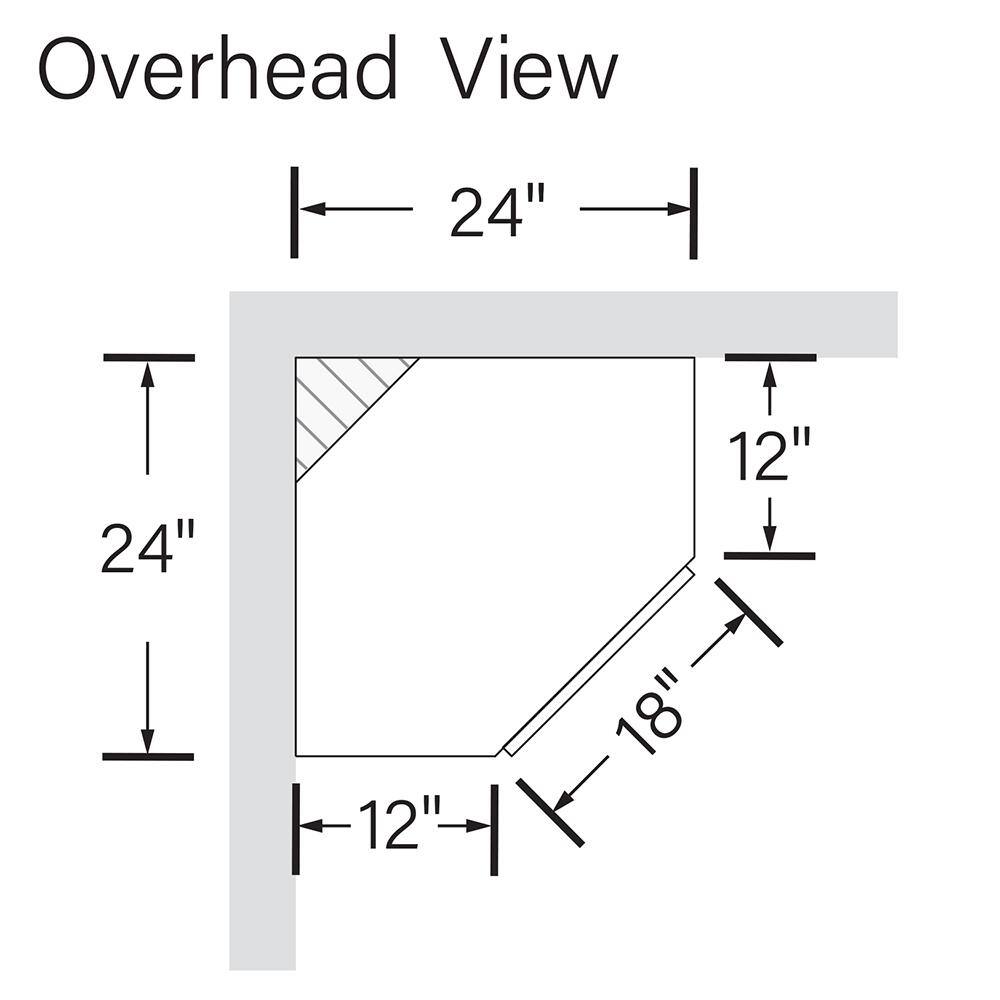 Hampton Bay Shaker Dove Gray Stock Assembled Diagonal Corner Wall Kitchen Cabinet (24 in. x 30 in. x 12 in.) KWD2430-SDV