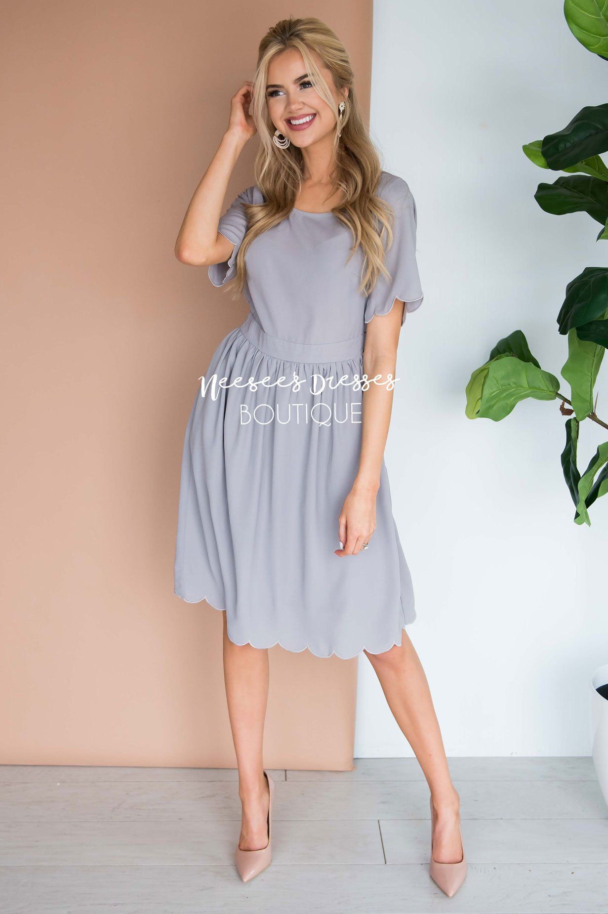 The Katrina Scallop Hem Dress