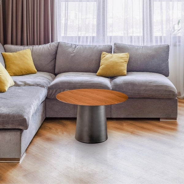 Mid Century Modern Metal Single Round Coffee Table