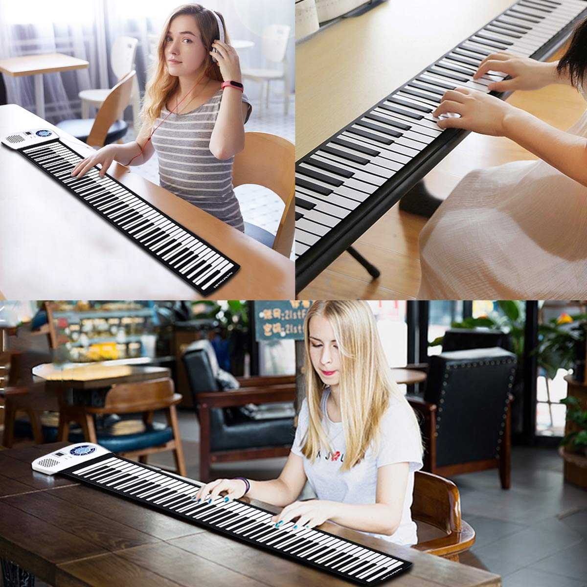 88 Keys Roll Up Piano, Upgraded Electronic Piano Keyboard