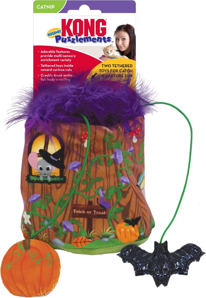 KONG Halloween Puzzlements Hideaway Cat Toy