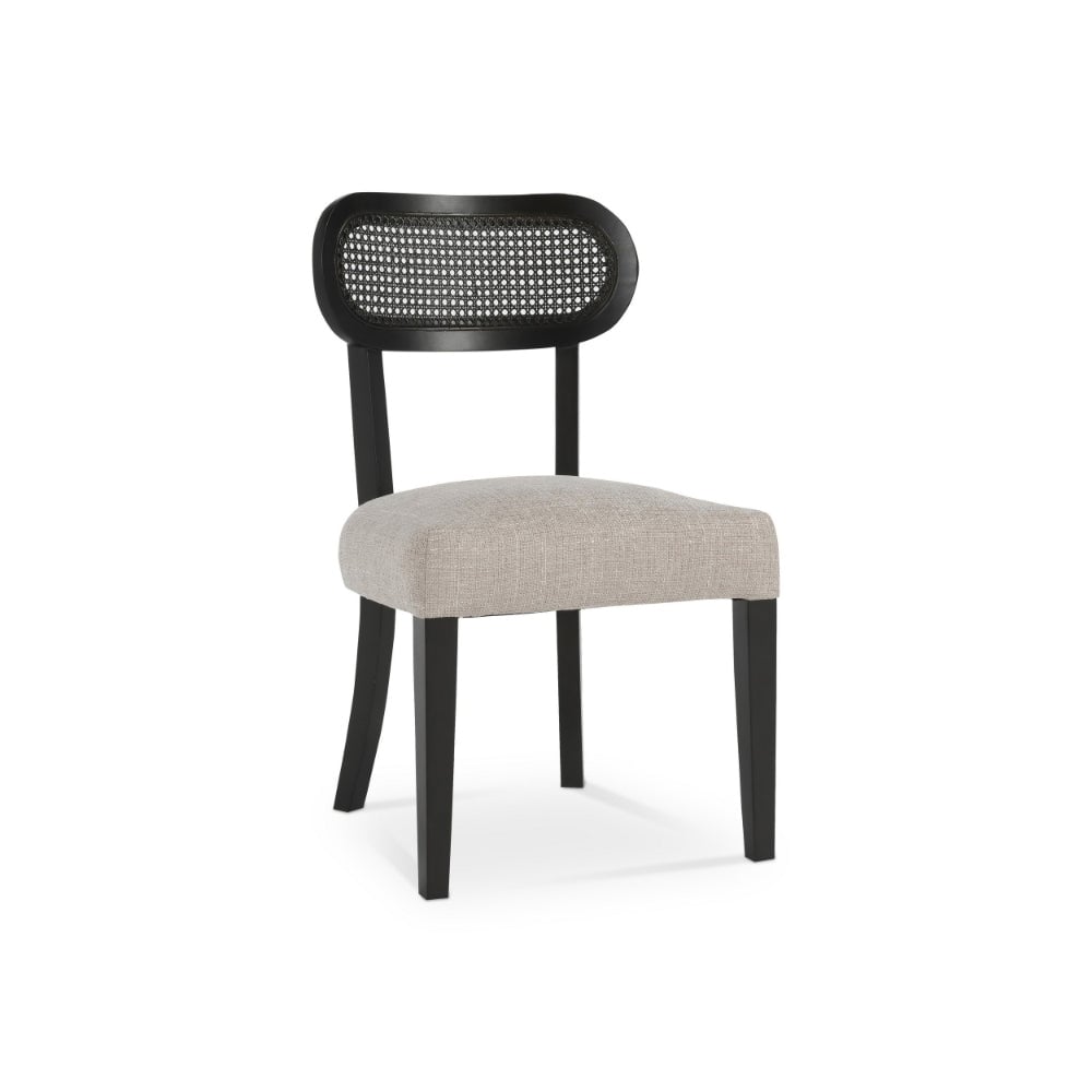 20 Inch Dining Chairs  Rattan Back  Set of 2  Wood Grains  Black  Gray   35.04 H x 20 W x 21.26 L