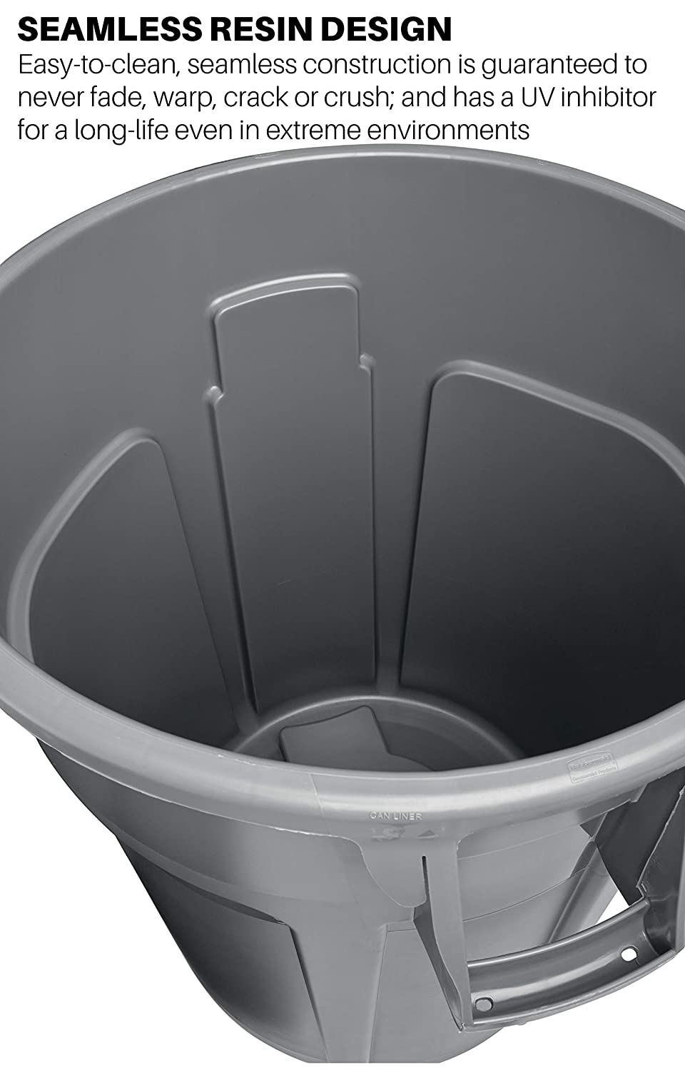 Yellow Heavy-Duty Trash/Garbage Can, (Pack of 6)