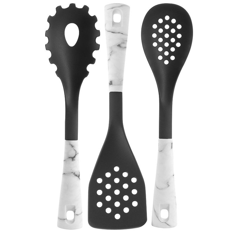 Oster 5 Piece Nylon Kitchen Tool Set in White Marble