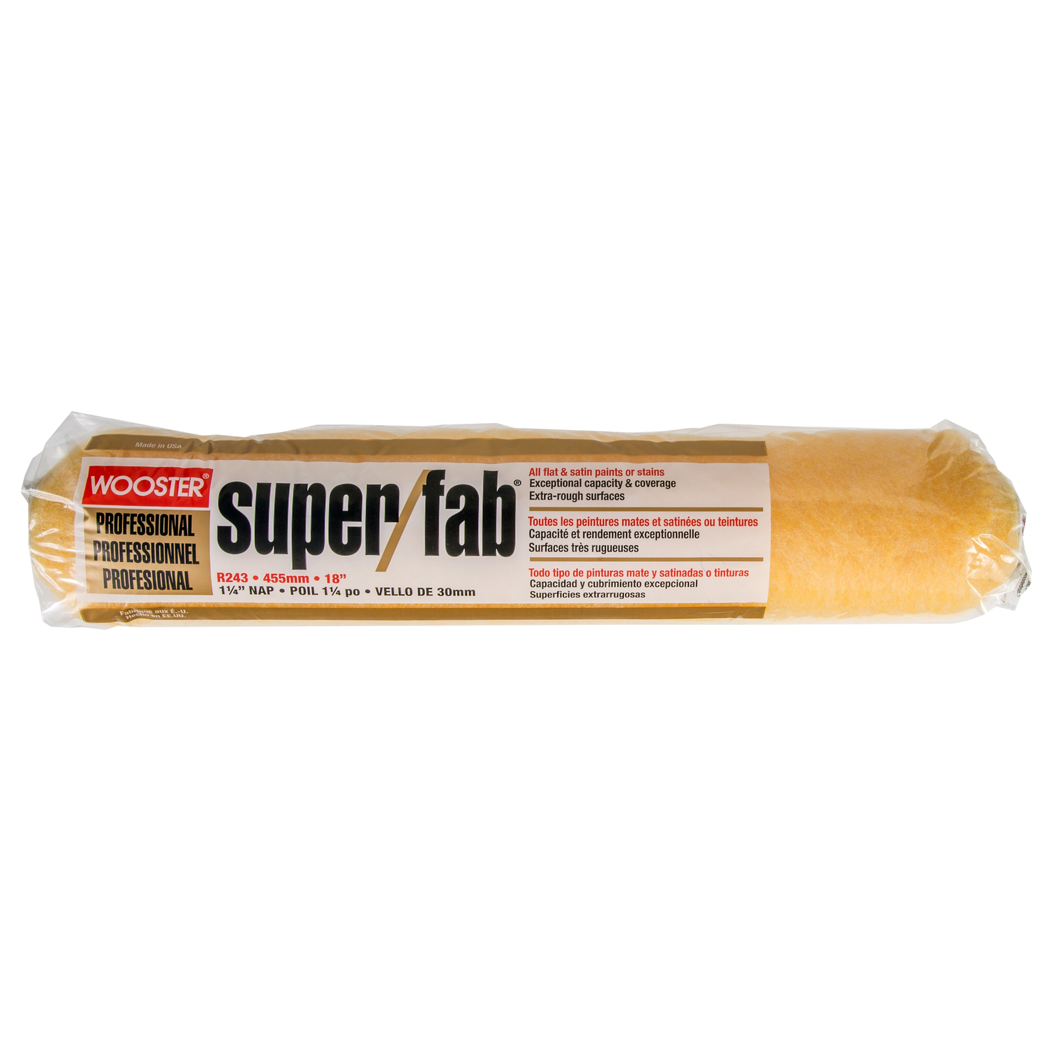 Wooster Super/Fab Knit 18 in. W X 1-1/4 in. Regular Paint Roller Cover 1 pk