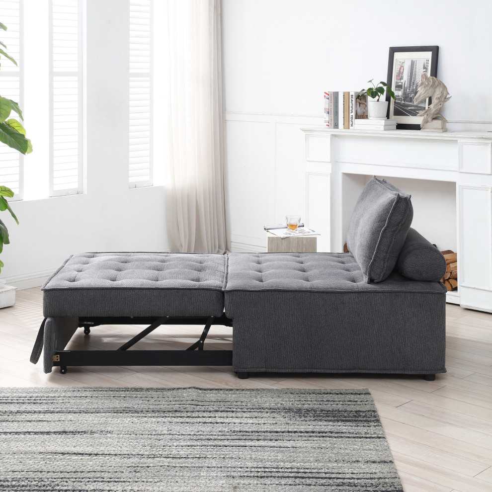 Versatile Pull Out Sofa Bed  Soft Ottoman Sleeper Sofas   Modern   Sleeper Sofas   by TATEUS LLC  Houzz