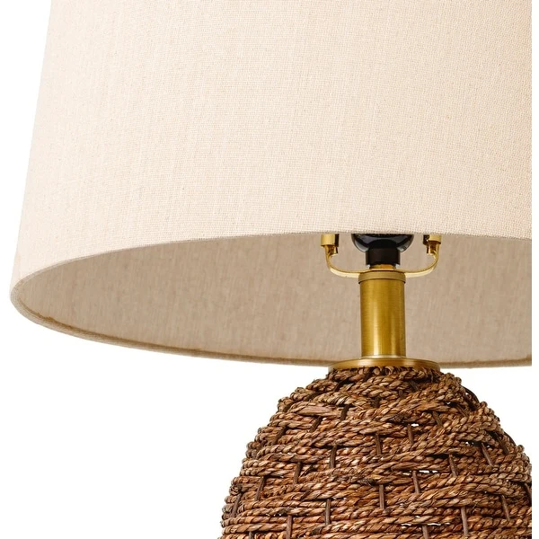 Kian Natural Woven Coastal Table Lamp Set (Set of 2) - 27