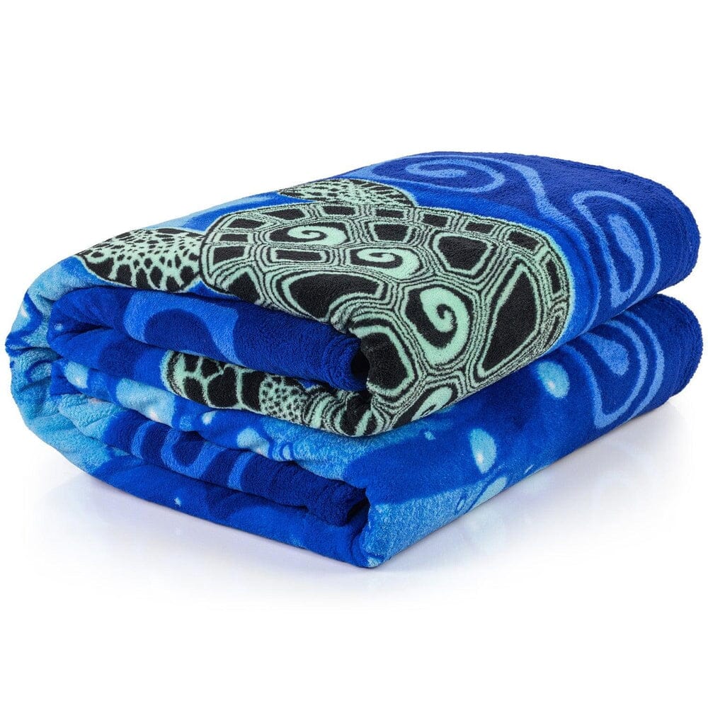 Tribal Turtle Super Soft Full/Queen Size Plush Fleece Blanket