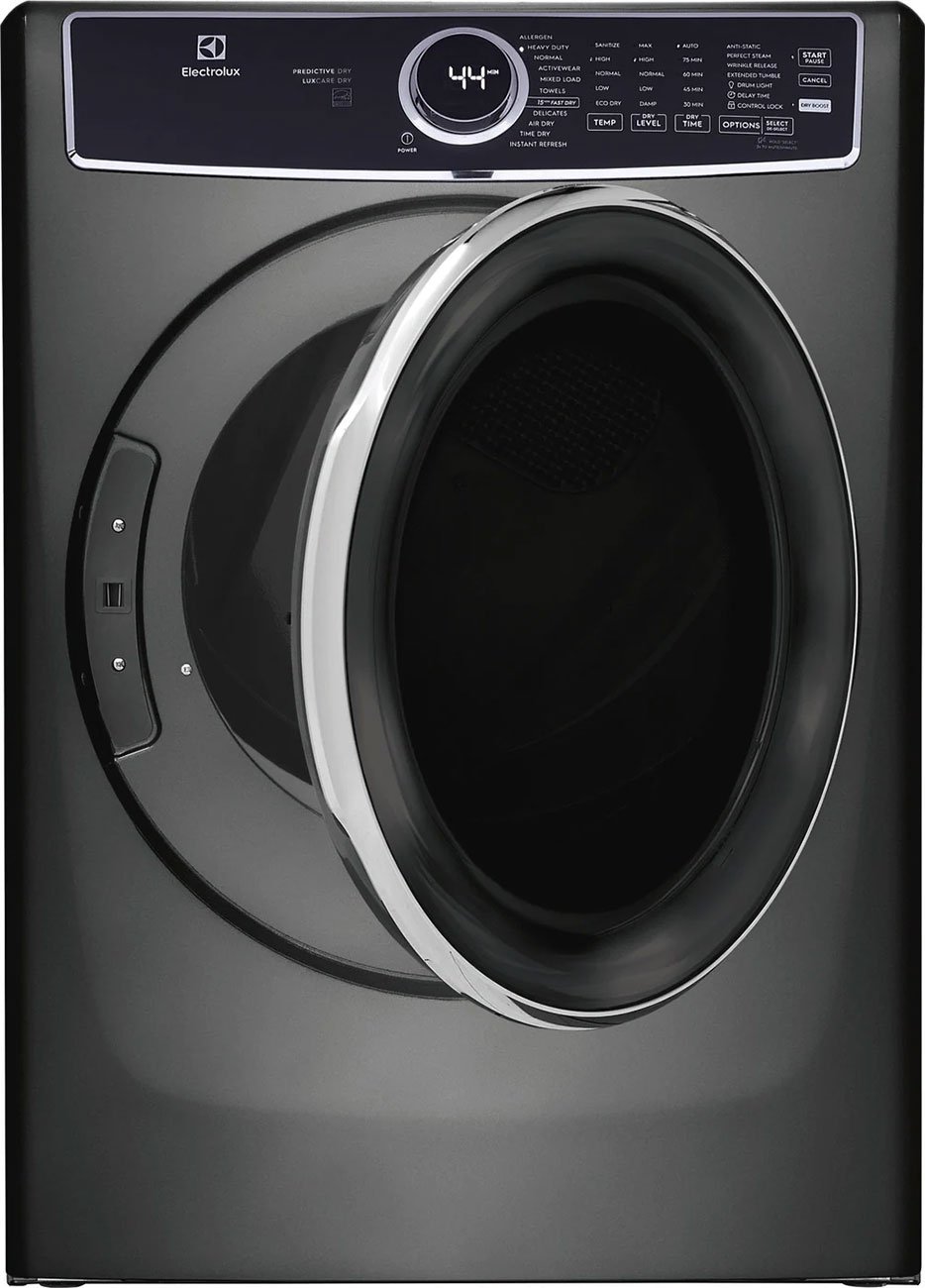 Electrolux 8 Cu. Ft. Titanium Front Load Perfect Steam Gas Dryer With LuxCare Dry and Instant Refresh