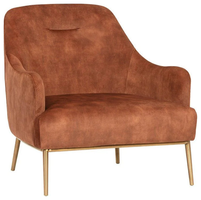 Hemera Lounge Chair  Nono Rust   Contemporary   Indoor Chaise Lounge Chairs   by Virgil Stanis Design  Houzz