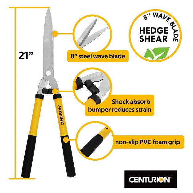 Centurion 1222 3 Piece Lopper Hedge Shear And Pruner Tree Branch And Bush Cutting Combo Set With An Ergonomic Design And Comfortable Grip