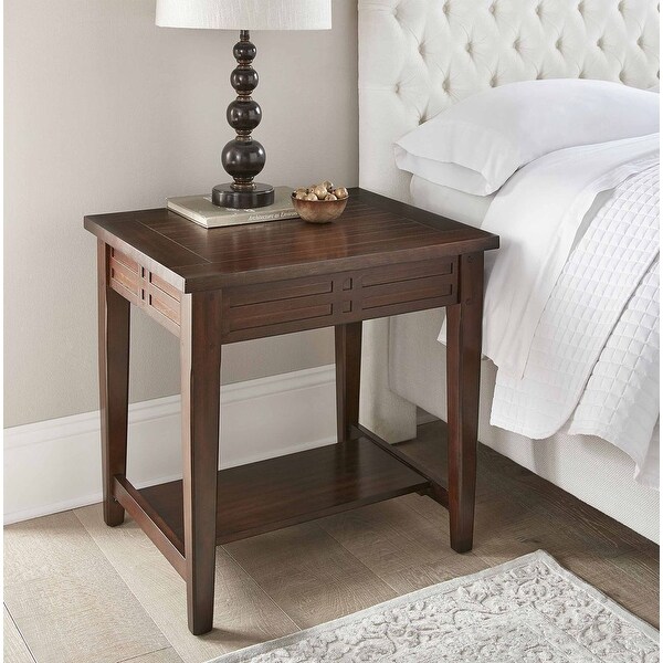 Cherry Rustic Hardwood Side Table