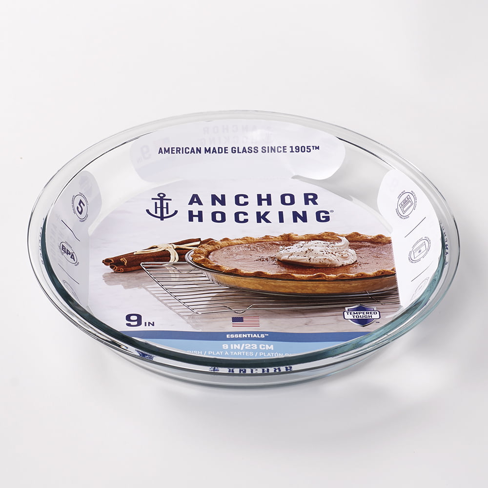 Anchor Hocking Bakeware Clear Glass 9 inch Round Pie Plate