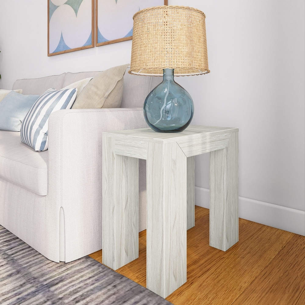 Plank and Beam Modern Rectangular Side Table   25