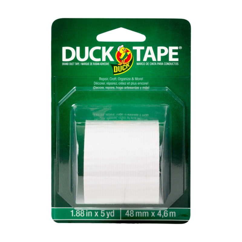 Duck 1.88 in. W X 5 yd L White Solid Duct Tape