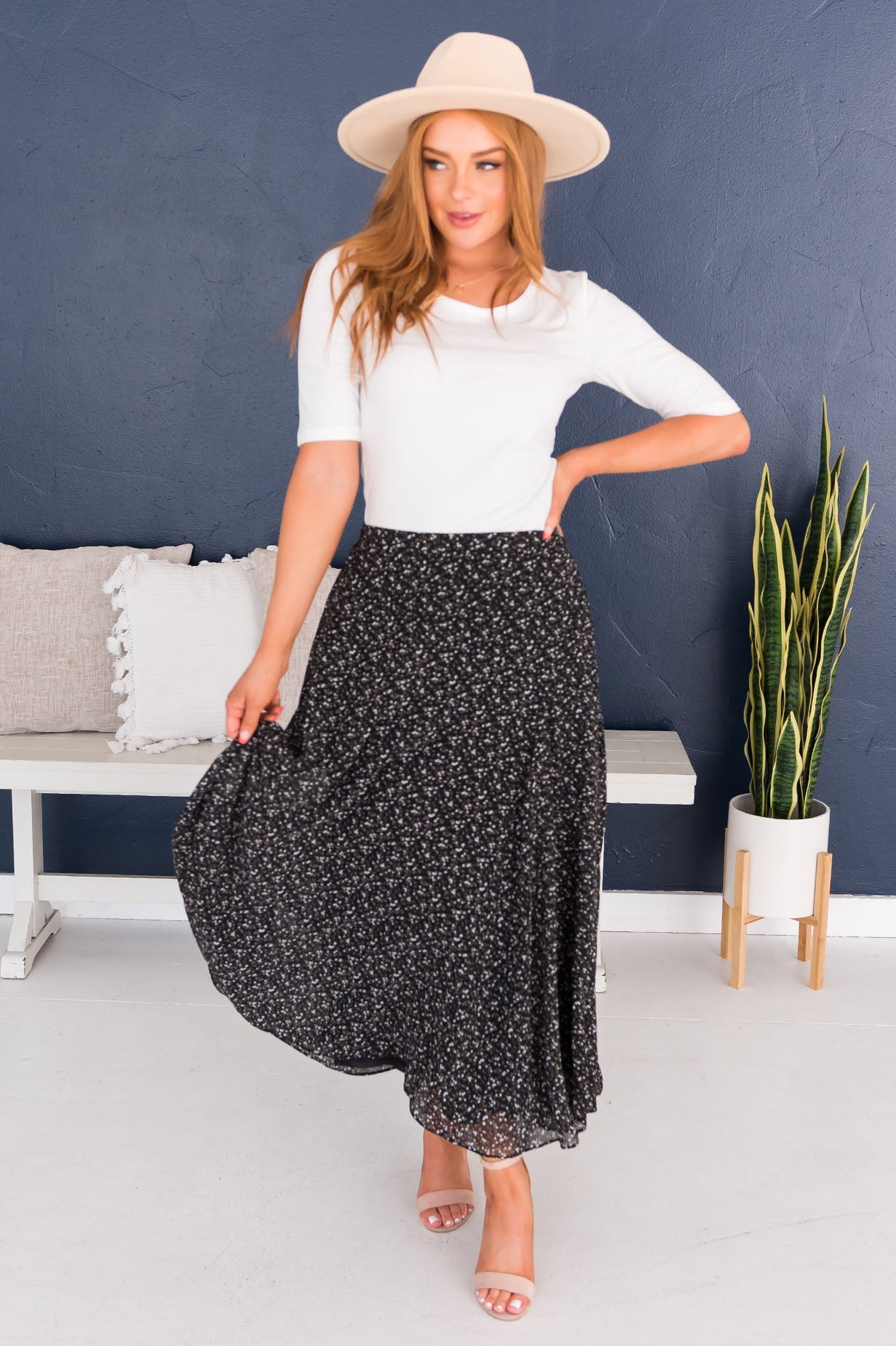 Walking In Faith Modest Floral Skirt