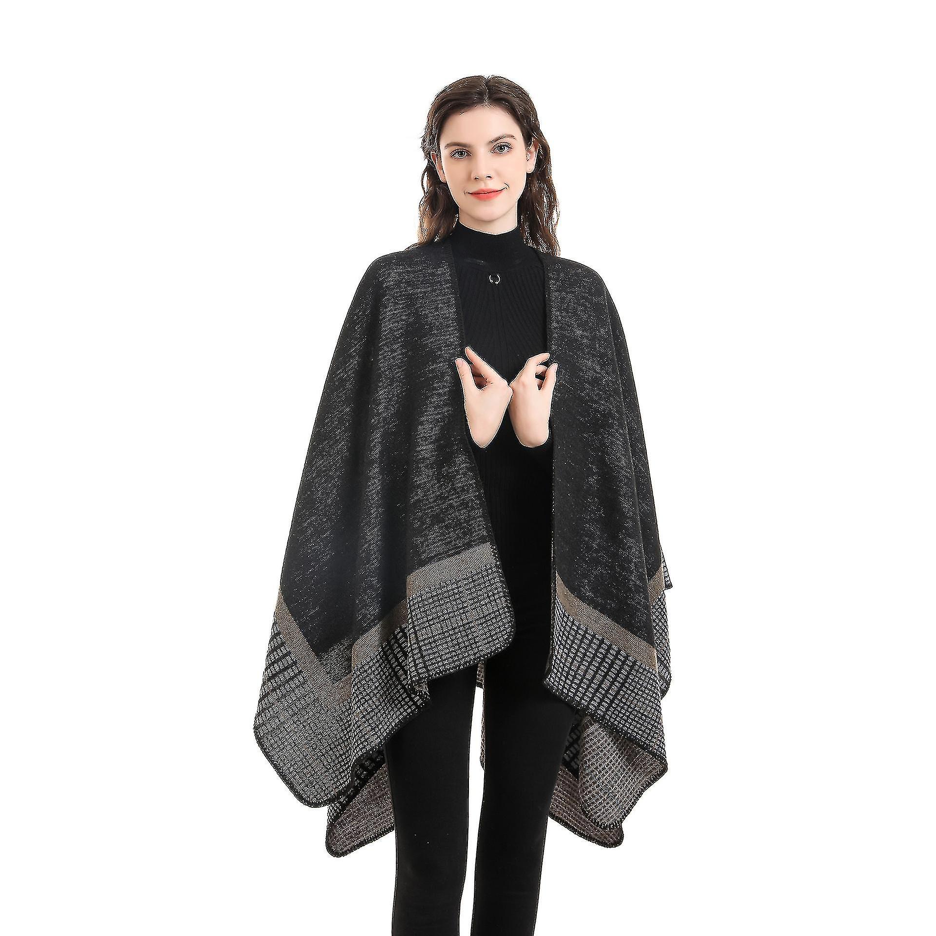 Women Wrap Shawl Poncho Ruana Cardigan Gift