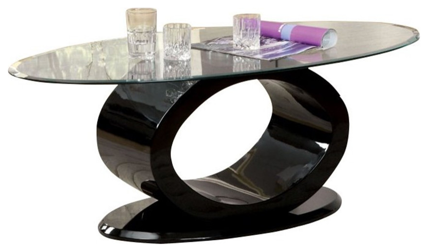 Mason Contemporary 3 Piece Tempered Glass Top Coffee Table Set in Black   Transitional   Coffee Table Sets   by Homesquare  Houzz