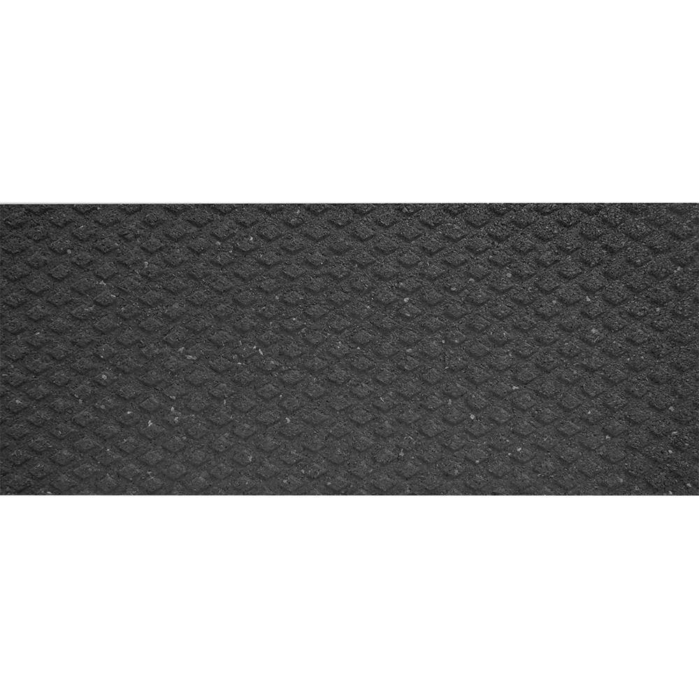 Multy Home Envirotile 10 in. x 24 in. Rectangle Black Cobblestone Rubber Stair Tread MT5001764