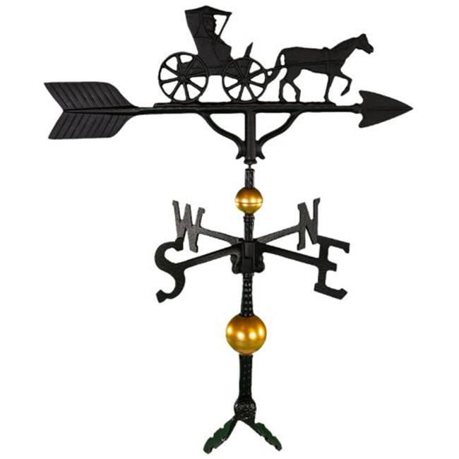 Montague Metal Products WV-373-SB 300 Series 32 In. Deluxe Black Country Dr. Weathervane