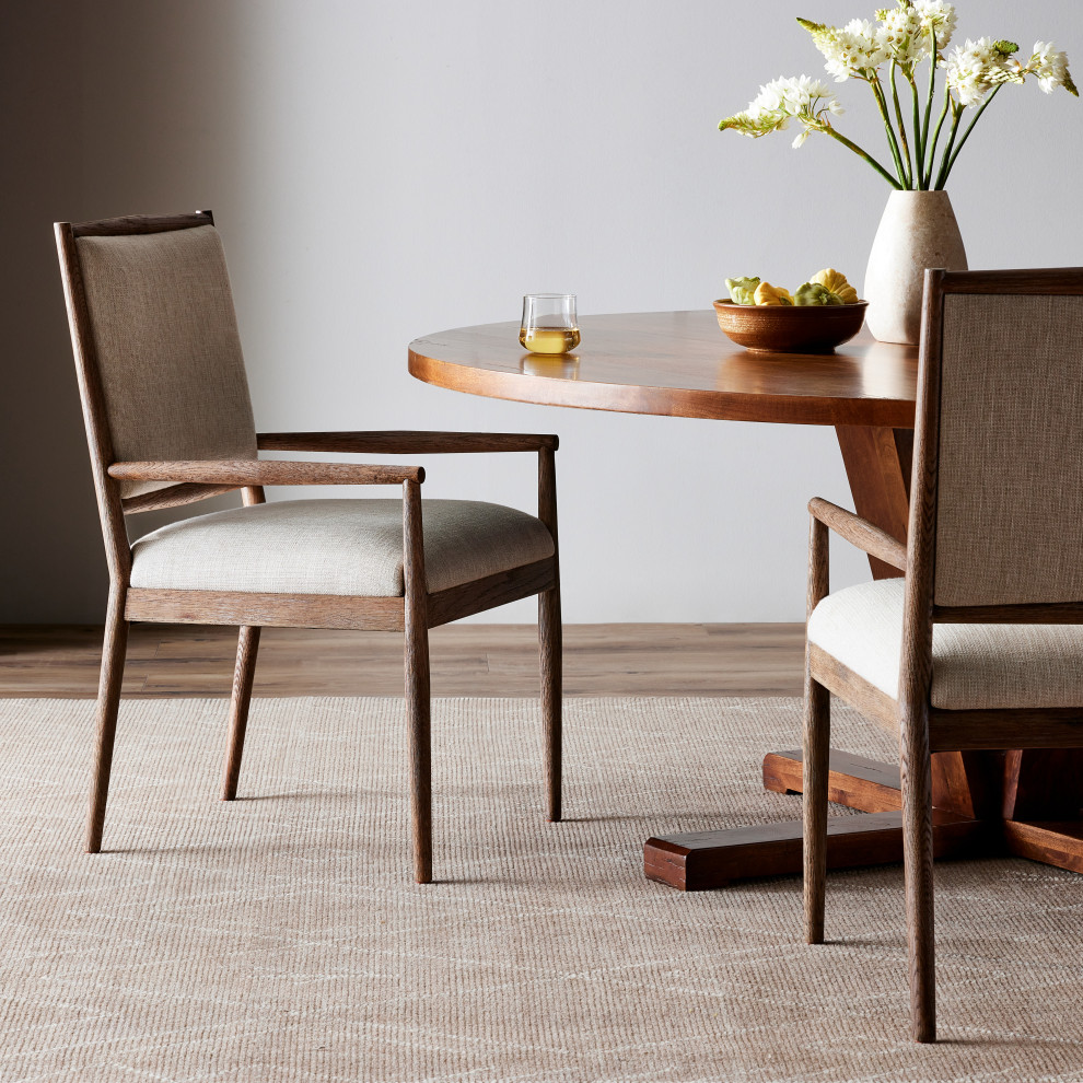 Glenview Dining Armchair Essence Natural   Midcentury   Dining Chairs   by Zin Home  Houzz