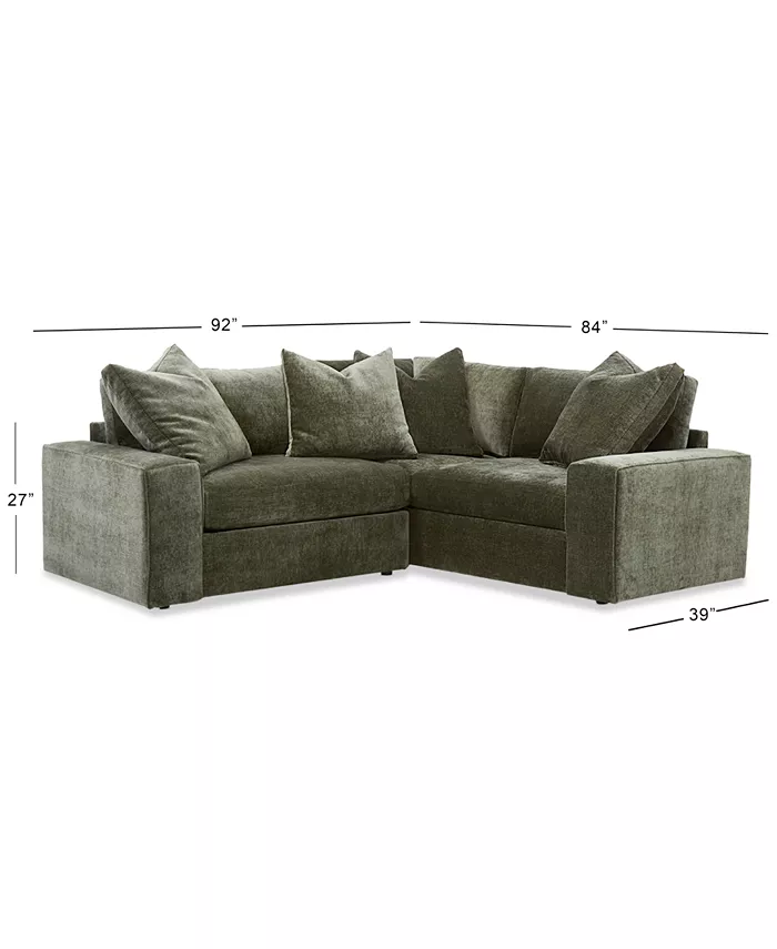 Furniture Michola 2-Pc. Fabric L-Shape Sectional Sofa