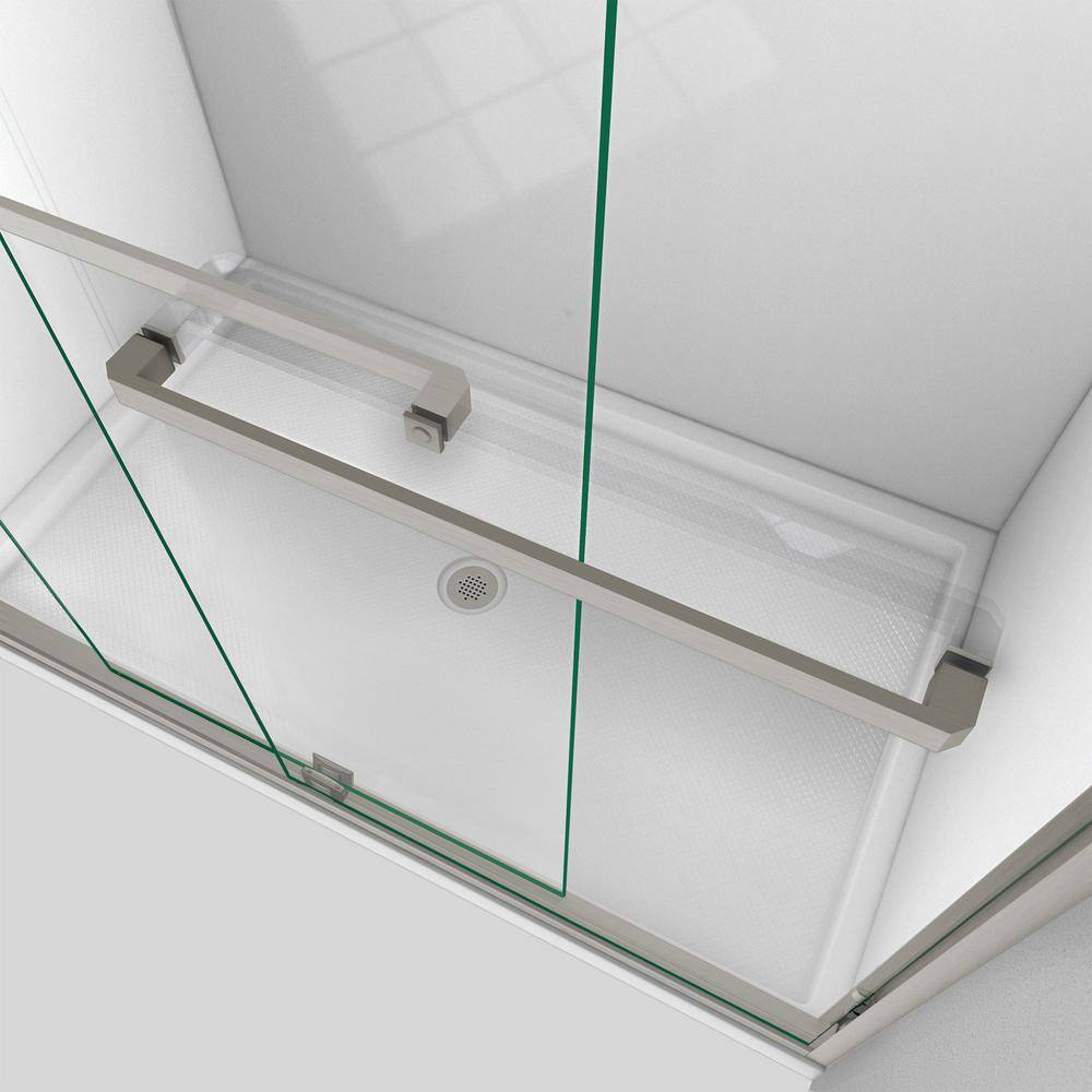 DreamLine Encore 50 in. to 54 in. x 76 in. Semi-Frameless Bypass Shower Door in Brushed Nickel SHDR-1654760-04