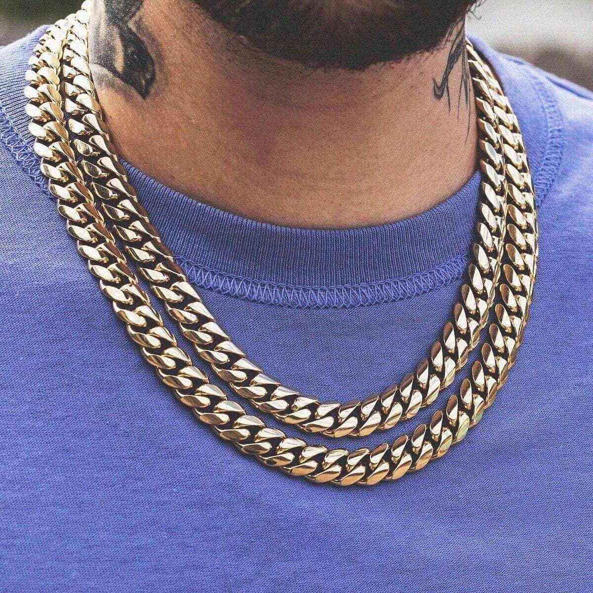 GLD Signature Cuban in Yellow Gold- 12mm