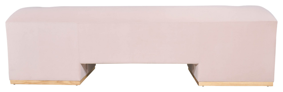 Modern Sofa   Oak Wood Base  Blush   Contemporary   Sofas   by Sagebrook Home  Houzz