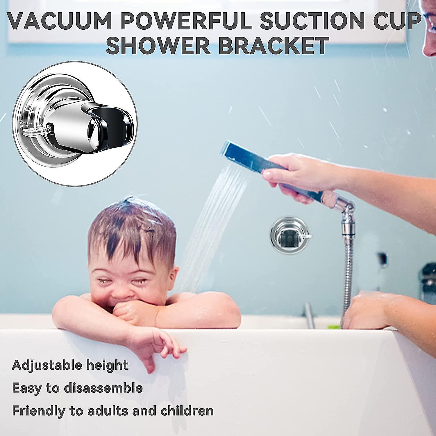 Shower Holder， Replaceable Hand Strong Vacuum Suction Cup Shower Head Holder， Universal Adjustable Suction Cup Shower Holder， Removable Wall Suction C