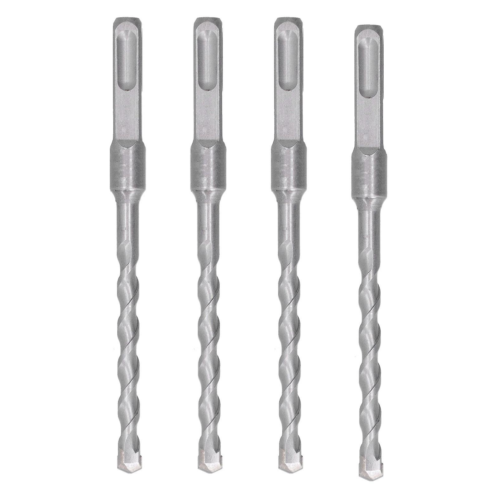 4pcs Hammer Rock Drill Bit Sturdy Durable Efficient Convenient Square Shank Drill Bits12*200mm