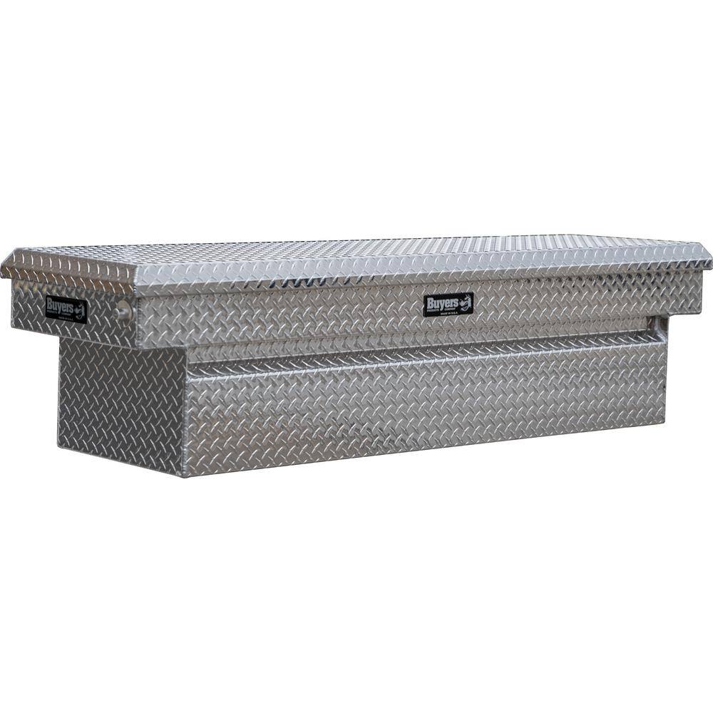 Buyers Products Company 23 in. x 20 in. x 71 in. Aluminum Diamond Tread Crossover Truck Tool Box 1709415