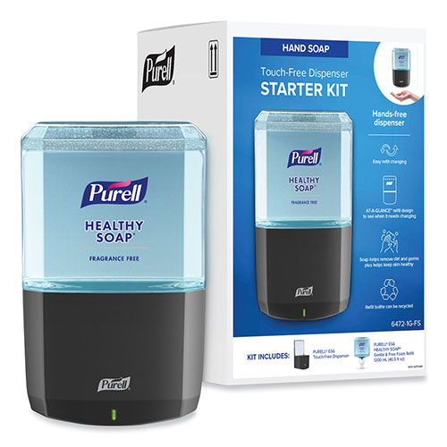 Gojo Purell ES6 Touch-Free Hand Soap Starter Kit | Graphite Dispenser | GOJ64721GFS