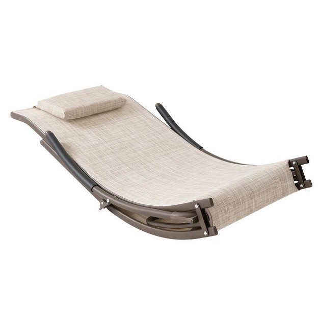 2pk Outdoor Portable Reclining Chaise Lounge Chairs Beige Crestlive Products