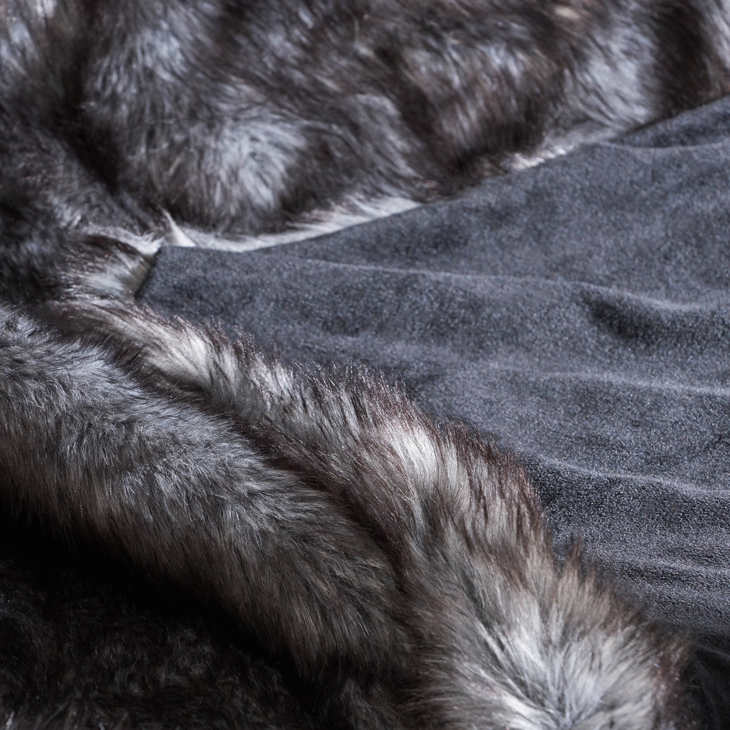 Laraine Modern Glam Rectangular Taupe Faux Fur Throw Blanket