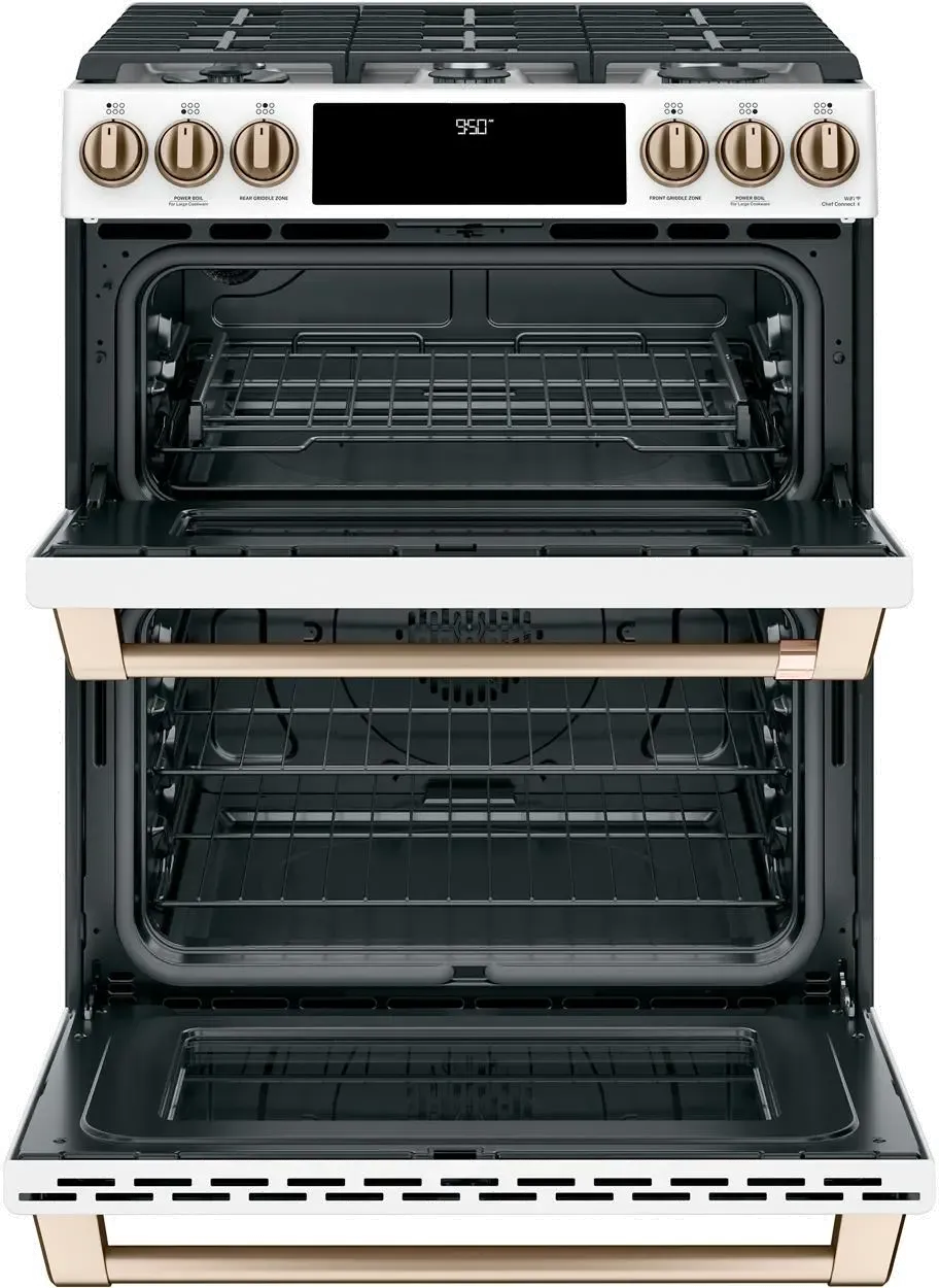 Cafe Double Oven Dual Fuel Range C2S950P4MW2