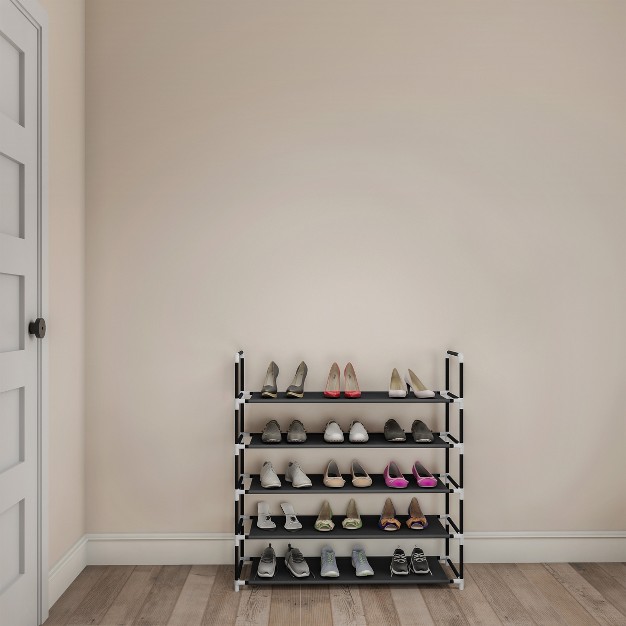 Hastings Home 5 tier Shoe Rack For Storage And Organization Black