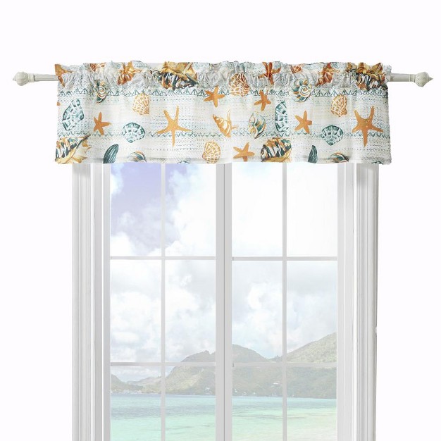 Rod Pocket Window Valance 84 quot X 16 quot Ocean