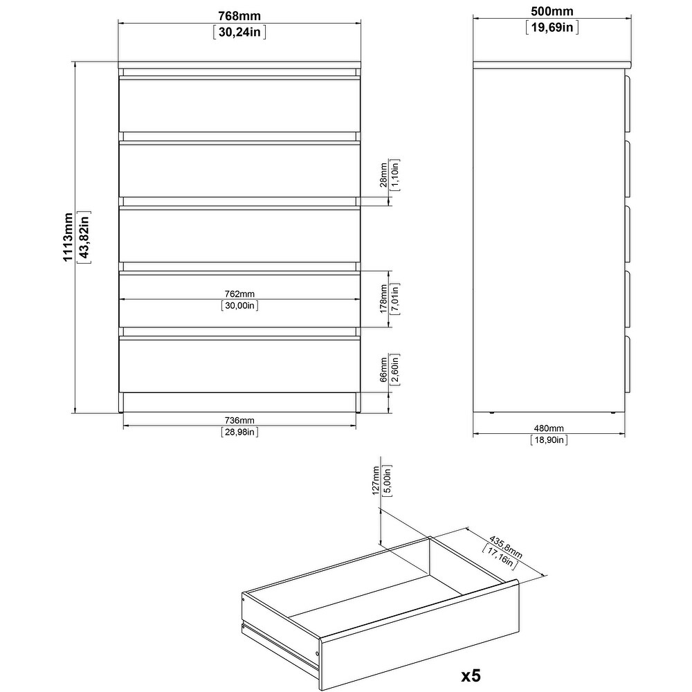 Porch   Den McKellingon 5 drawer Chest