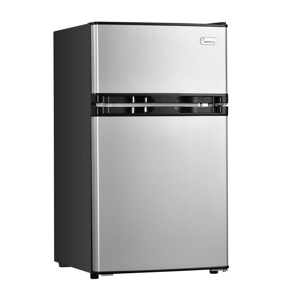 Impecca 3.1 cu. ft. Mini Fridge in Stainless Look with Freezer RC-2311SL