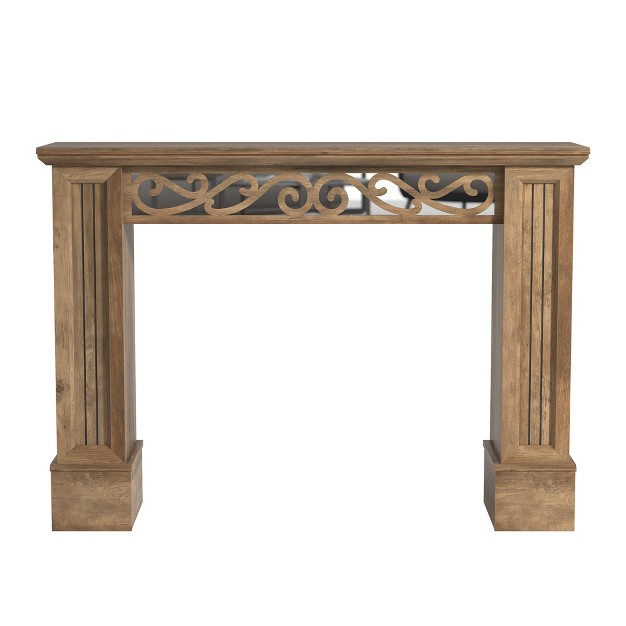 Galano Casimo 46 5 In Knotty Oak Rectangular Engineer Wood Console Table